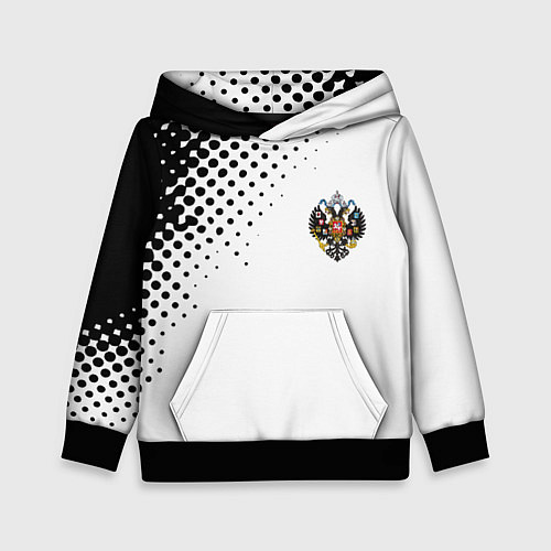 Детская толстовка Герб РФ спорт абстракция / 3D-Черный – фото 1