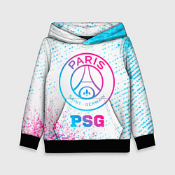 Толстовка-худи детская PSG neon gradient style, цвет: 3D-черный