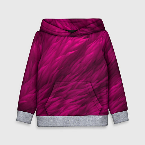 Детская толстовка Мех в цвете маджента / 3D-Меланж – фото 1