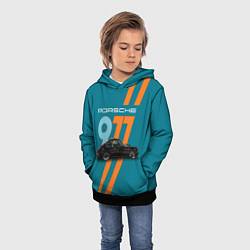 Толстовка-худи детская Порше немецкий спорткар, цвет: 3D-черный — фото 2