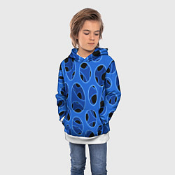 Толстовка-худи детская Синяя мембрана с перфорацией, цвет: 3D-белый — фото 2