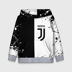 Толстовка-худи детская Juventus краски текстура спорт, цвет: 3D-меланж