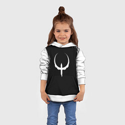 Толстовка-худи детская Quake штрихи красок, цвет: 3D-белый — фото 2