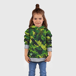 Толстовка-худи детская Camouflage - pattern ai art, цвет: 3D-меланж — фото 2