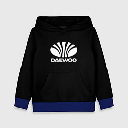 Толстовка-худи детская Daewoo white logo, цвет: 3D-синий