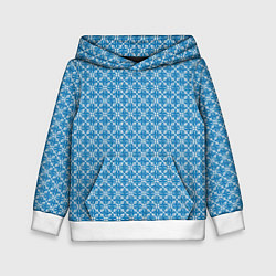 Детская толстовка Сине-белый узорчатый
