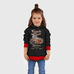 Толстовка-худи детская Хот-род в стиле rat Gasoline Bandit, цвет: 3D-красный — фото 2