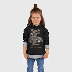 Толстовка-худи детская Традиционный хотрод в стиле rat, цвет: 3D-меланж — фото 2