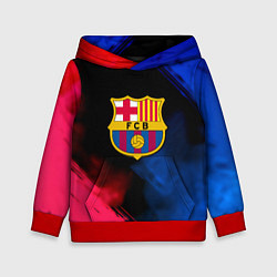 Толстовка-худи детская Barcelona fc club gradient smoke, цвет: 3D-красный