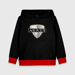 Толстовка-худи детская Aurus logo, цвет: 3D-красный