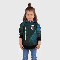Толстовка-худи детская Valencia glitch blue, цвет: 3D-черный — фото 2