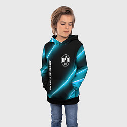 Толстовка-худи детская Borussia неоновые лампы, цвет: 3D-черный — фото 2