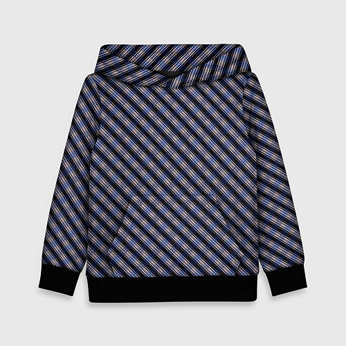 Детская толстовка Чёрно-синий текстурированные полосы / 3D-Черный – фото 1