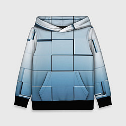 Толстовка-худи детская Текстура кубы выпуклые, цвет: 3D-черный
