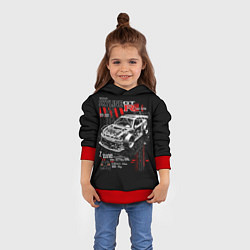 Толстовка-худи детская Skyline korch r34, цвет: 3D-красный — фото 2