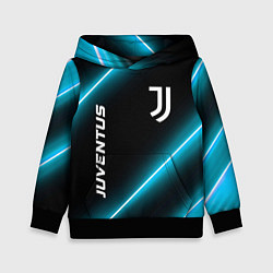 Толстовка-худи детская Juventus неоновые лампы, цвет: 3D-черный