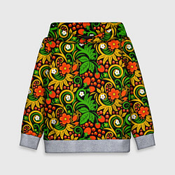 Толстовка-худи детская Русский узор, цвет: 3D-меланж