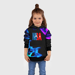 Толстовка-худи детская NBA neon flame, цвет: 3D-черный — фото 2