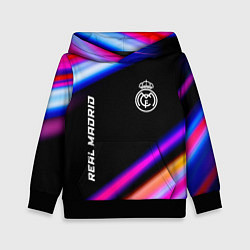 Толстовка-худи детская Real Madrid speed game lights, цвет: 3D-черный