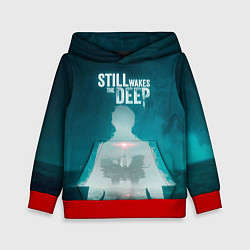 Толстовка-худи детская Still wakes the deep силуэт, цвет: 3D-красный