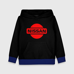 Толстовка-худи детская Nissan red logo, цвет: 3D-синий