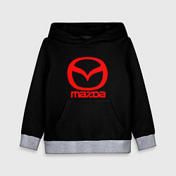 Толстовка-худи детская Mazda red logo, цвет: 3D-меланж
