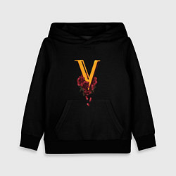 Толстовка-худи детская Valentinos logo Cyberpunk, цвет: 3D-черный
