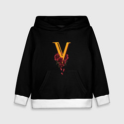 Толстовка-худи детская Valentinos logo Cyberpunk, цвет: 3D-белый