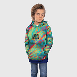Толстовка-худи детская Нирвана nevermind, цвет: 3D-синий — фото 2