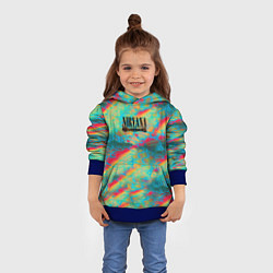 Толстовка-худи детская Нирвана nevermind, цвет: 3D-синий — фото 2