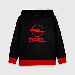 Толстовка-худи детская Opel red logo auto, цвет: 3D-красный