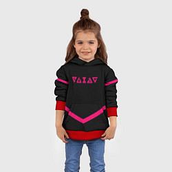 Толстовка-худи детская Ведьмак символы, цвет: 3D-красный — фото 2