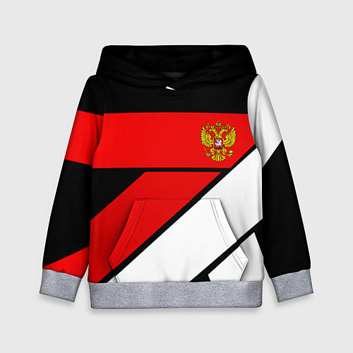 Детская толстовка Россия герб спорт текстура / 3D-Меланж – фото 1