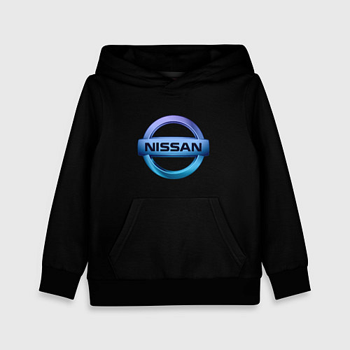 Детская толстовка Nissan logo neon / 3D-Черный – фото 1