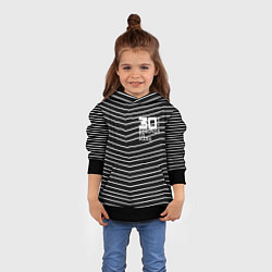 Толстовка-худи детская Thirty Seconds to Mars pattern optic, цвет: 3D-черный — фото 2