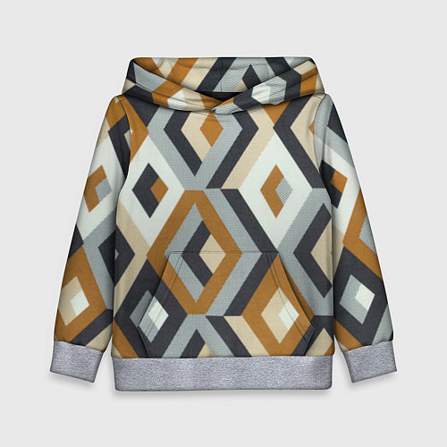 Детская толстовка Ромбы эскада / 3D-Меланж – фото 1