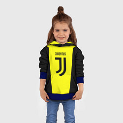 Толстовка-худи детская Juventus sport geometry yellow, цвет: 3D-синий — фото 2