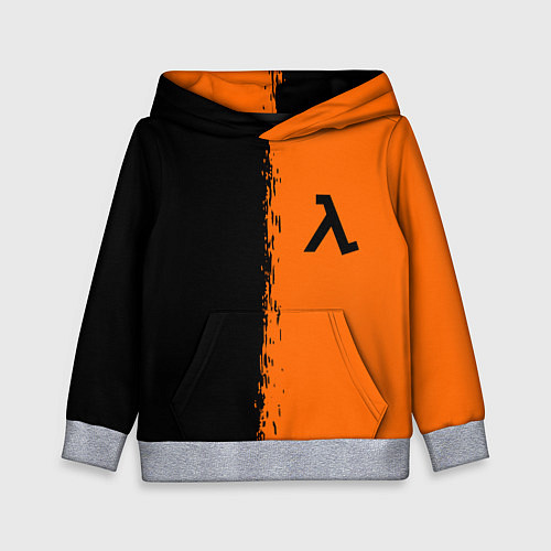 Детская толстовка Half life краски оранж / 3D-Меланж – фото 1