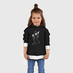 Толстовка-худи детская Kizaru white logo, цвет: 3D-белый — фото 2