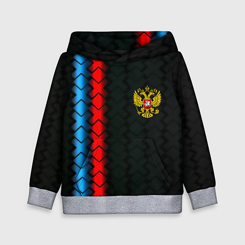 Детская толстовка Россия спорт герб / 3D-Меланж – фото 1