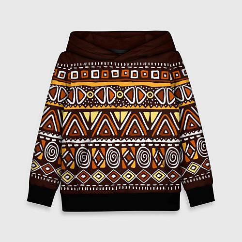 Детская толстовка Африканский традиционный орнамент / 3D-Черный – фото 1