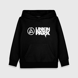 Толстовка-худи детская Linkin park logo rock music, цвет: 3D-черный