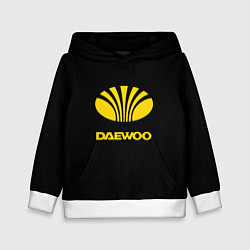 Толстовка-худи детская Daewoo logo yellow, цвет: 3D-белый