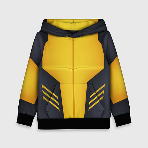 Детская толстовка Чёрно-жёлто верх костюма / 3D-Черный – фото 1