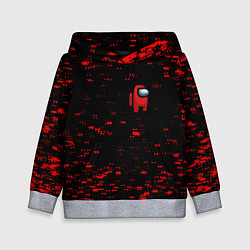 Толстовка-худи детская Among us текстура краски, цвет: 3D-меланж