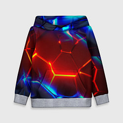 Детская толстовка Красные плиты с ярким светом