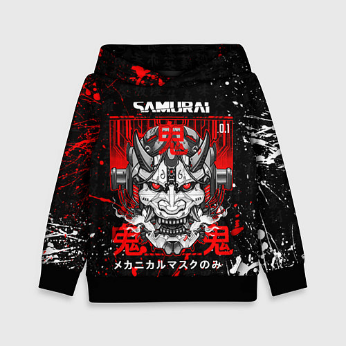 Детская толстовка Hi tech samurai oni mask / 3D-Черный – фото 1