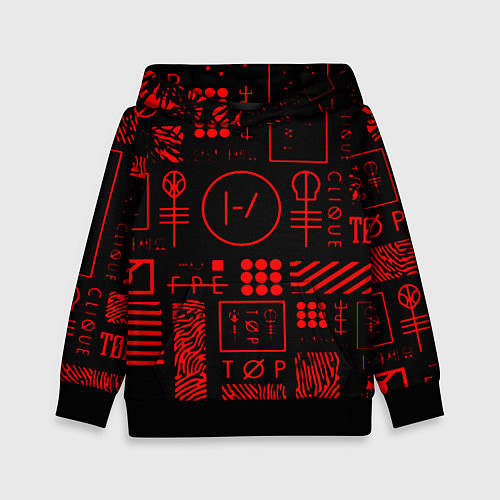 Детская толстовка Twenty one pilots pattern rock / 3D-Черный – фото 1