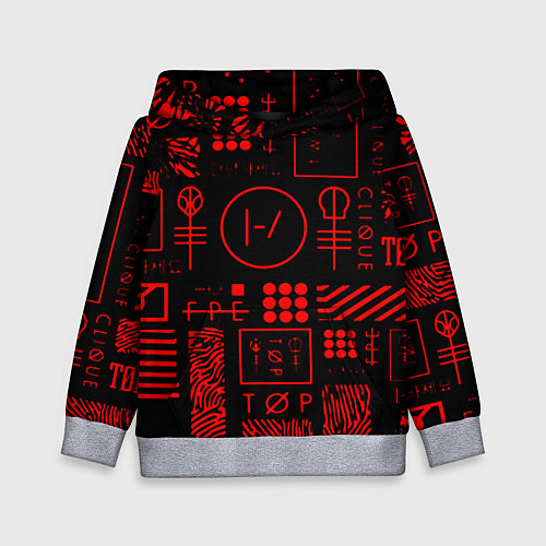 Детская толстовка Twenty one pilots pattern rock / 3D-Меланж – фото 1