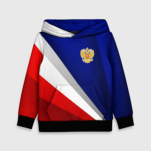 Детская толстовка Россия - униформа федерации / 3D-Черный – фото 1